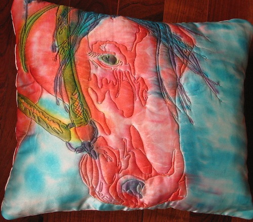 Silk Horse Pillow